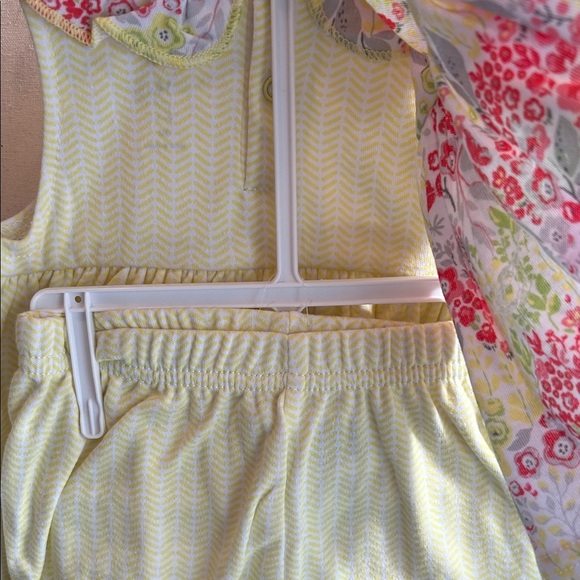 NEW Floral Baby Girl Infant 4-piece set: 2 shirts and 2 shorts Size 9 months - Picture 6 of 6